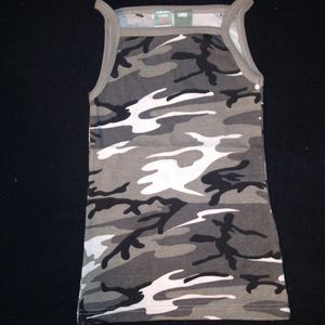 Camouflage Spaghetti Strap Tank Top